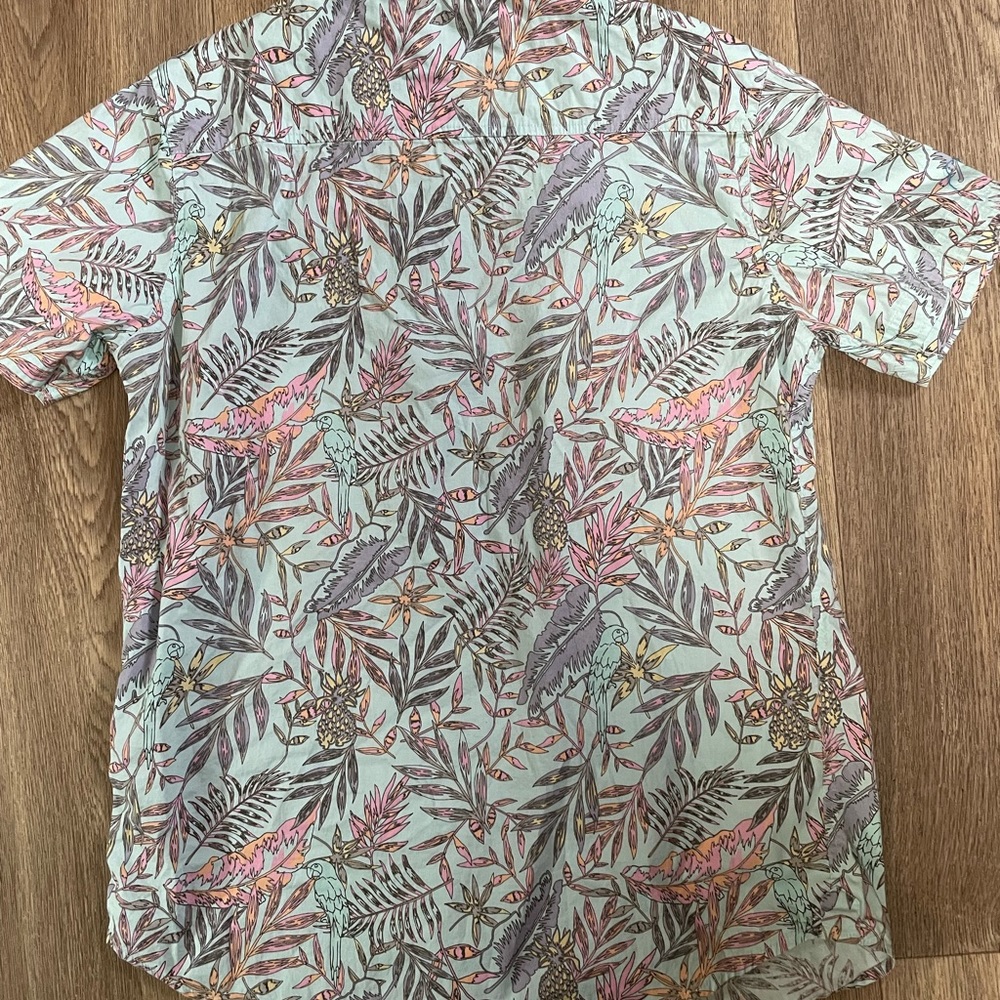 Free planet graphic button down shirt